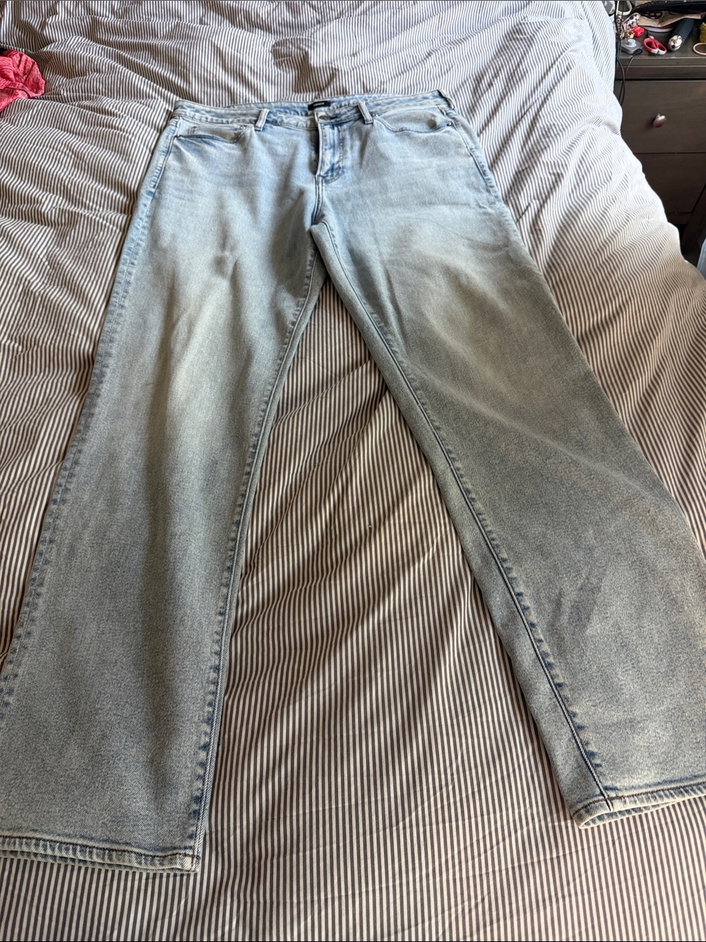 Express Men's Light Blue Bootcut Jeans